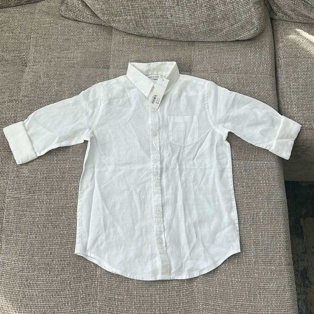 NWT, boys white button down, size 10